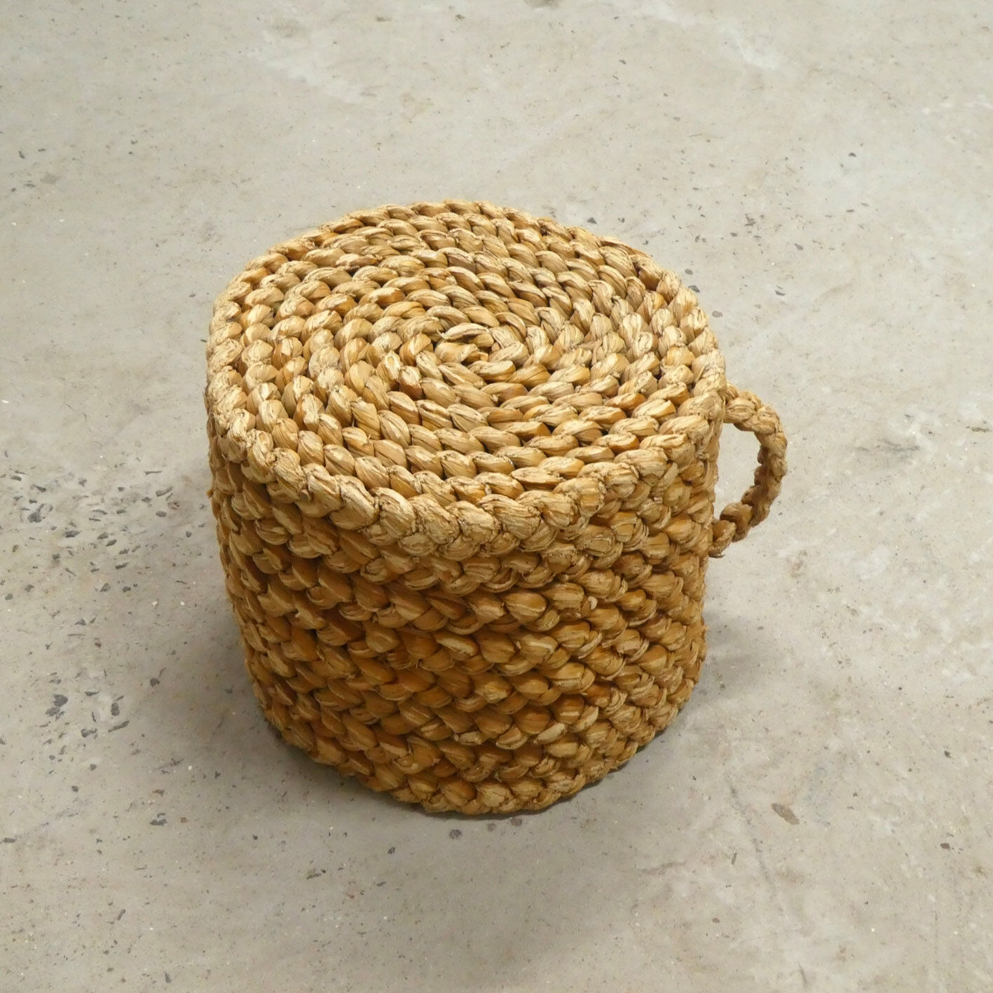 Braided rush ottoman, 1950