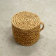 Braided rush ottoman, 1950