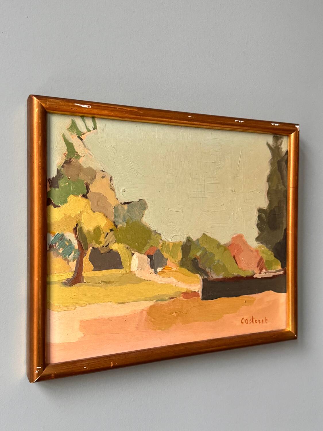 Oil on panel signed Anne Casteret