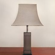 70s brushed aluminum lamp