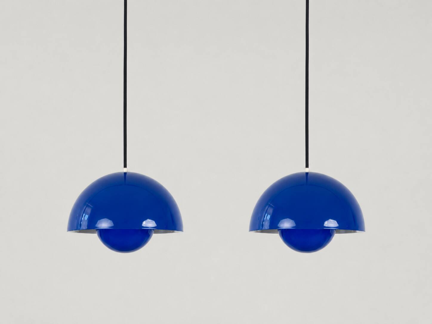 Pair of 2 vintage Danish Flowerpot lamps by Verner Panton, 1968