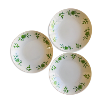 Set de 3 assiettes creuses en porcelaine 70s seltman weiden - retro -cuisine