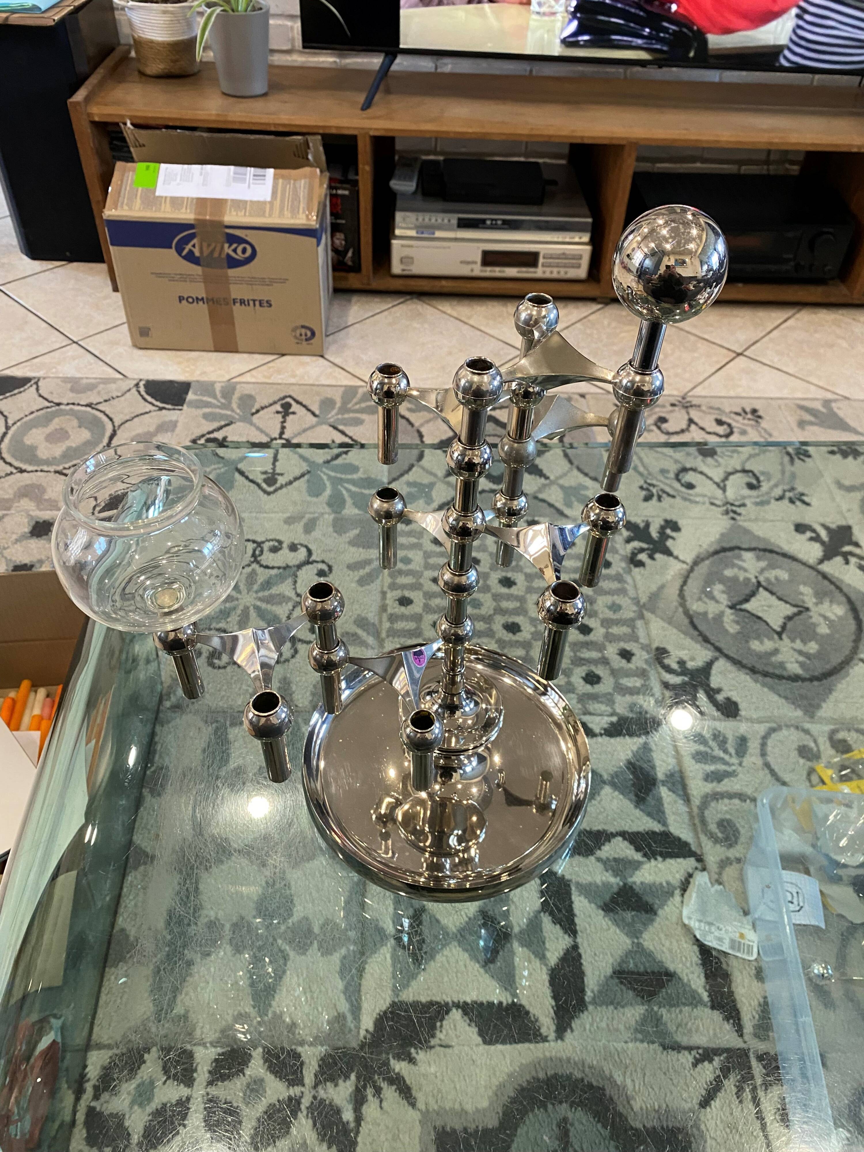 Vintage 1970s Nagel S22 modular candlestick base