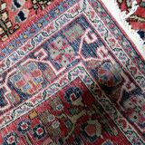 Vintage Persian Hamadan handmade rug 3.3' x 4.11' 1950s - 1C1213