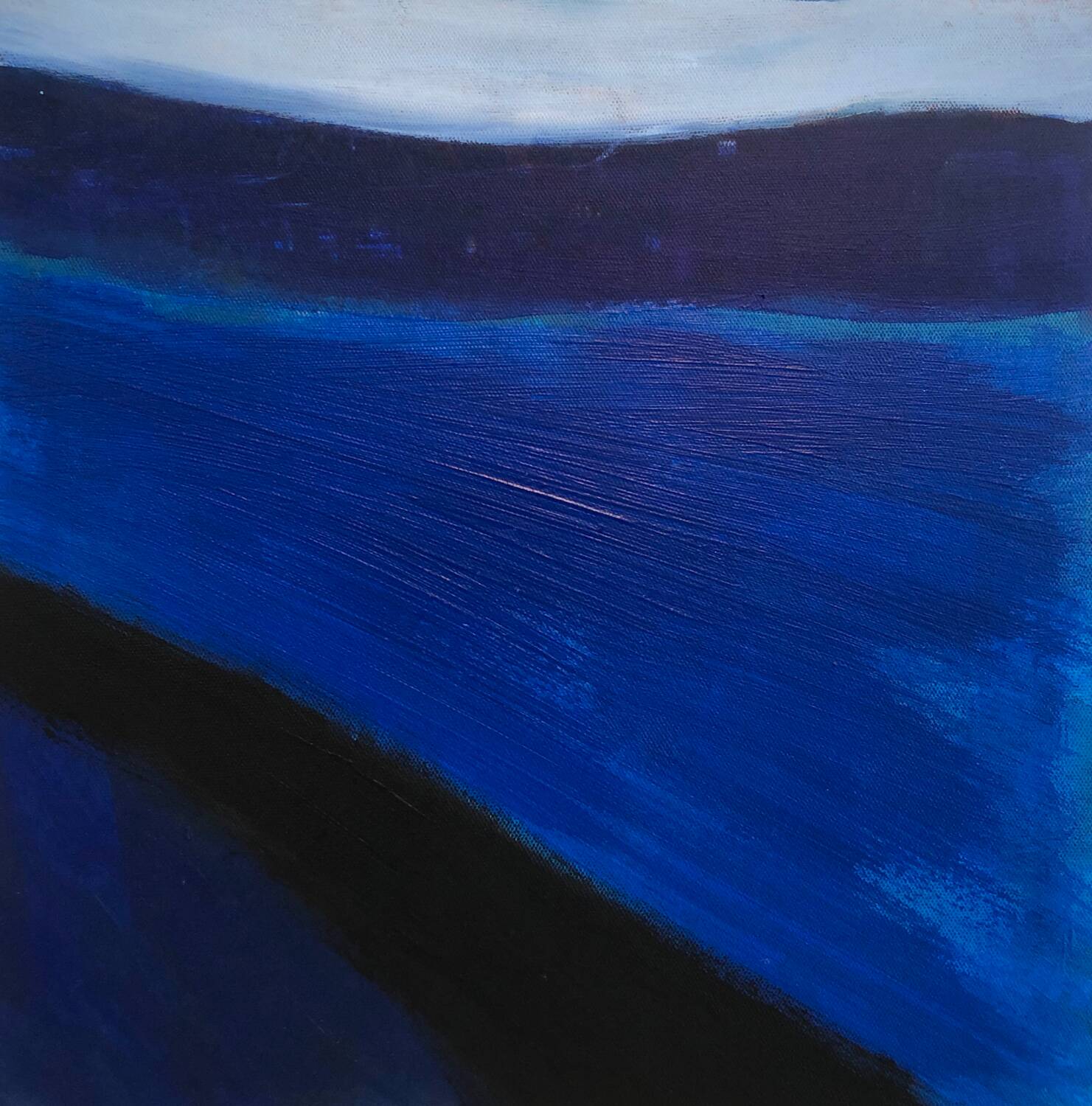 Blue abstract painting