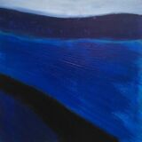 Tableau abstrait bleu