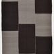 Black and Taupe Handknotted Wool Kilim Rug, 174x251 Cm