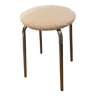 Vintage loop wool and chrome stool