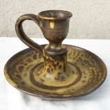 Pair of stoneware candlesticks