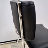 Vintage Leather Chair with Chrome Legs, 1970s, Czechoslovakia
