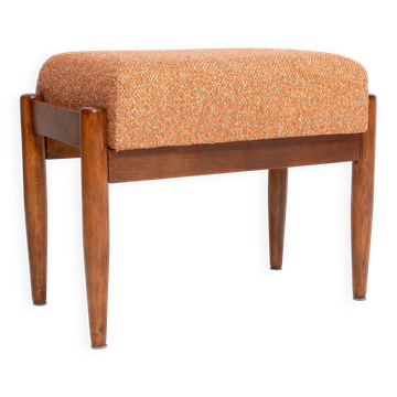 Vintage Mixed Orange Stool Mid-Century, Edmund Homa, 1960s