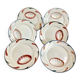 Set of 6 old Digoin Sarreguemines asparagus slushie plates