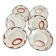 Set of 6 old Digoin Sarreguemines asparagus slushie plates