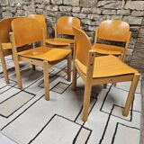Lot 6 chaises danois empilable 1970 vintage