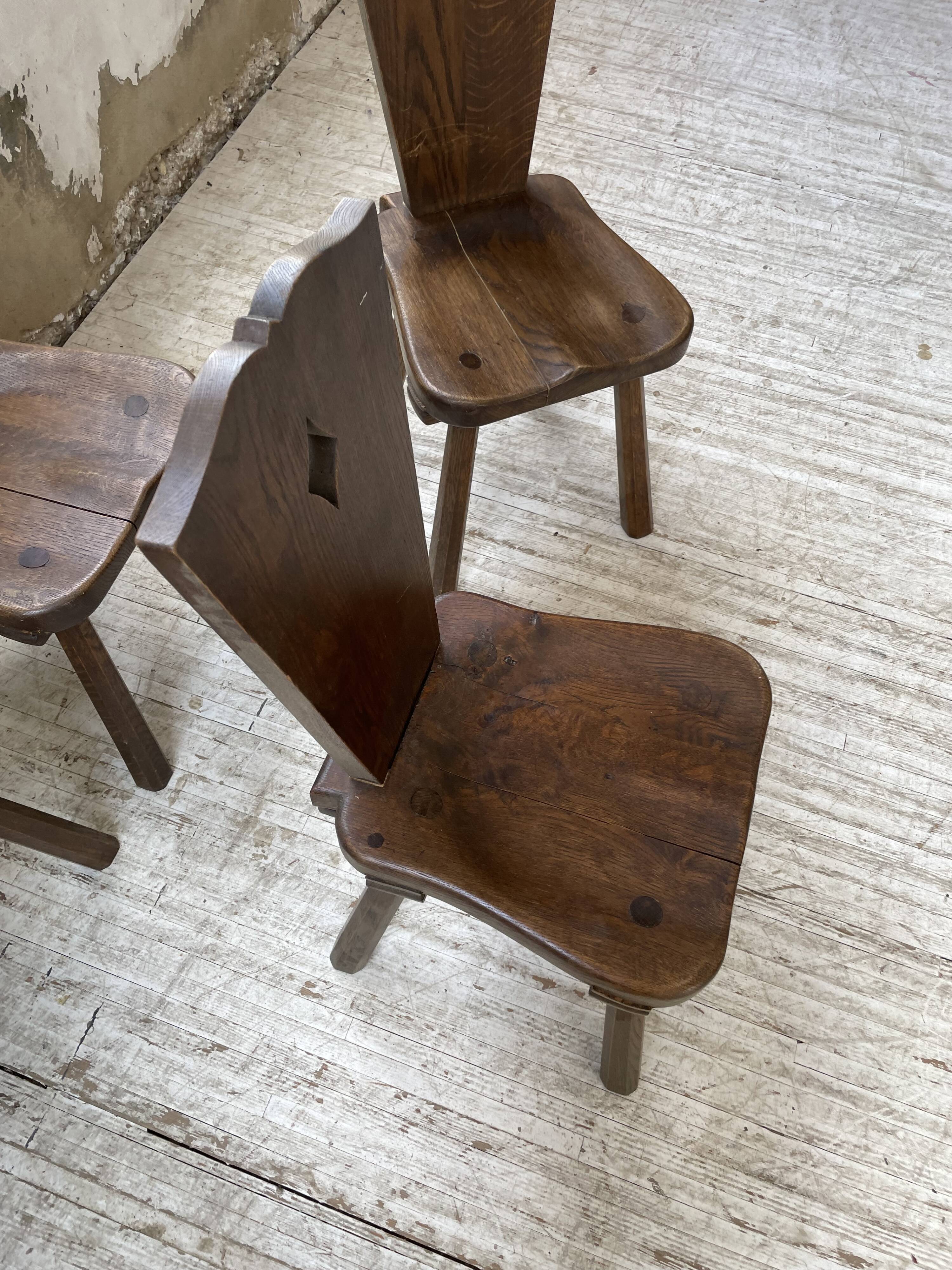 Chaises chêne massif chapo savoyarde art populaire
