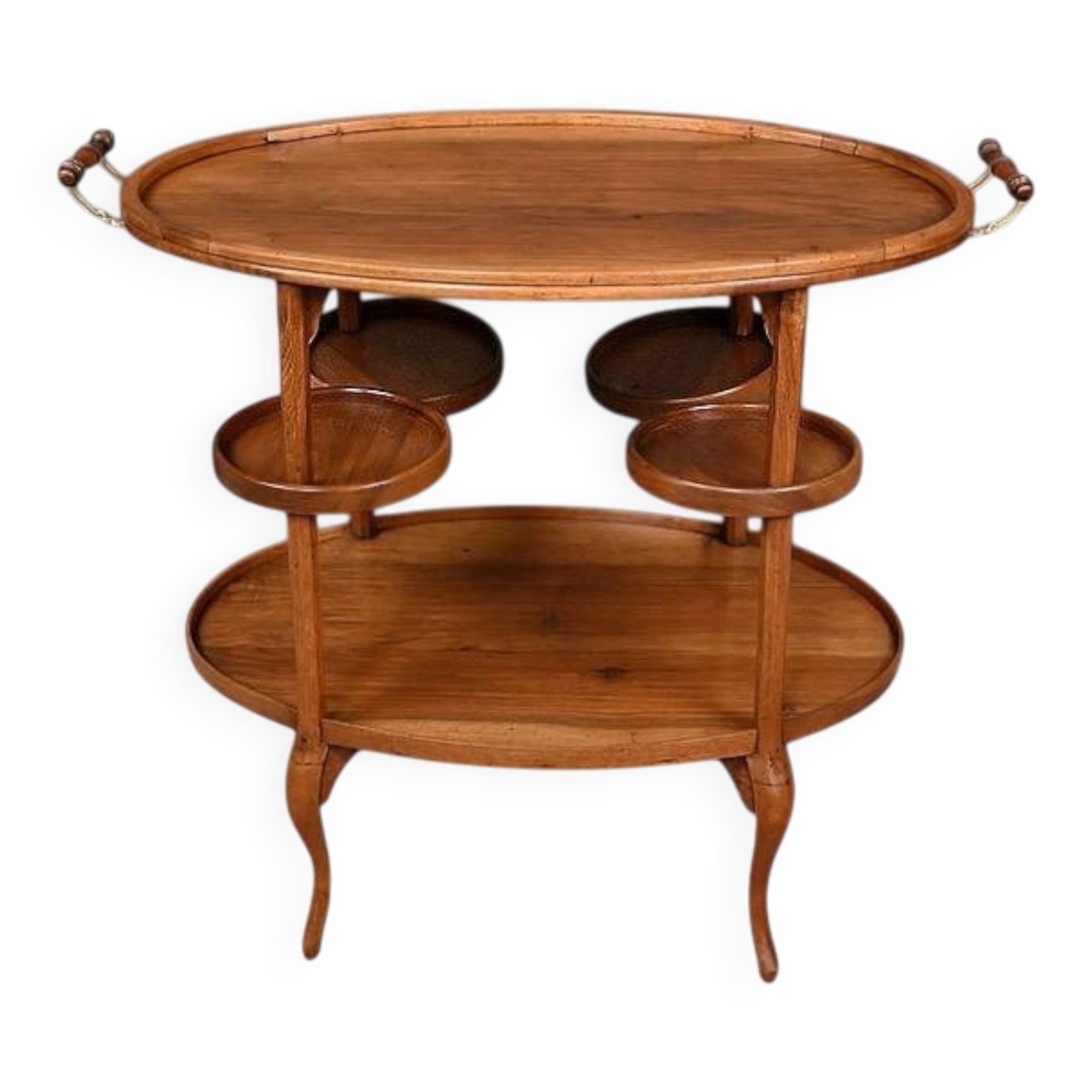 Walnut Salon Dessert Table - Early 20th Century