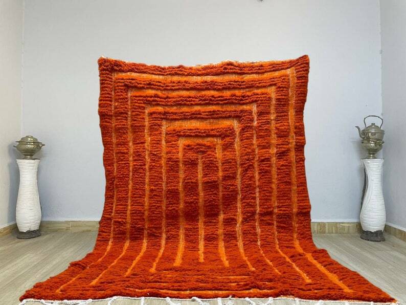 Incredible orange Moroccan rug 150/250cm