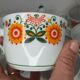 11 cups coffee and sugar pot décor lotus orange 70s