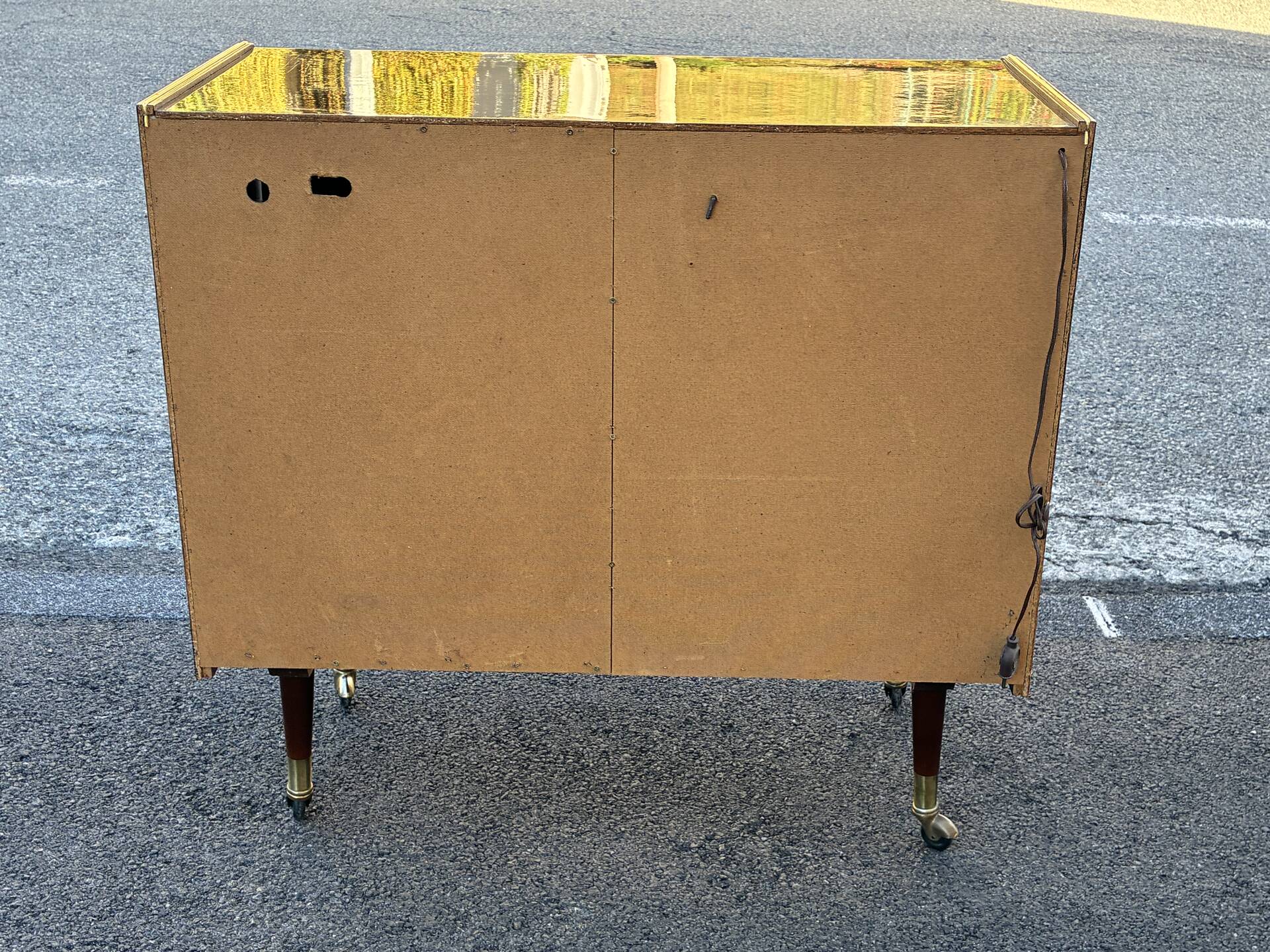 Vintage 60s TV console bar