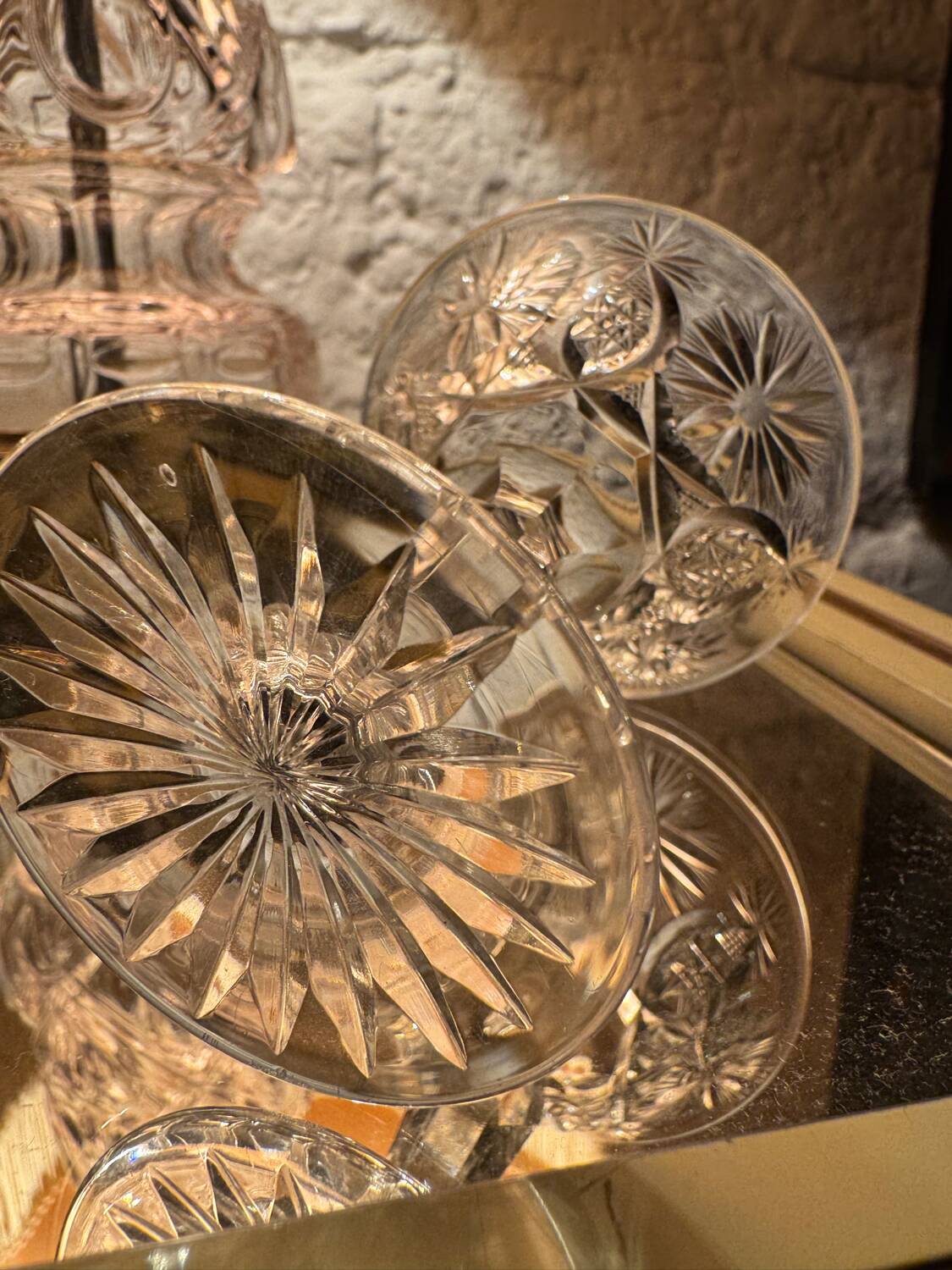 Verres à liqueur cristal du Creusot anciens