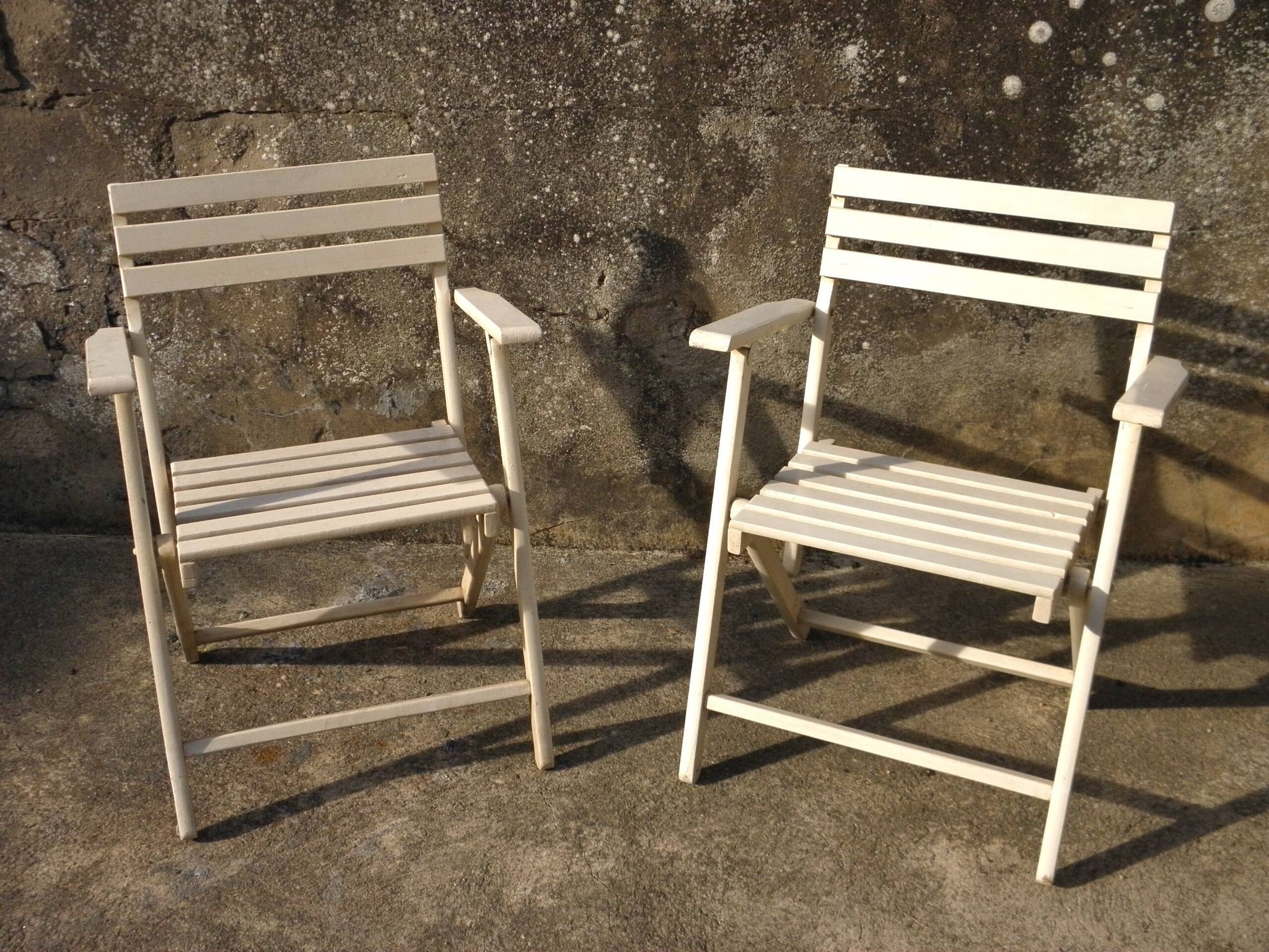 Pair of garden armchairs