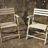 Pair of garden armchairs