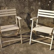 Pair of garden armchairs