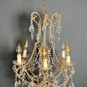 Italian pearl and crystal chandelier