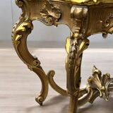 Large italian console in gilded wood in louis xv style, late 19th century, l 158 cm