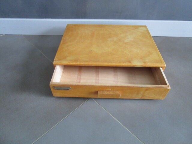Old wooden administrative storage drawer block