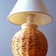 Pair of lamps in braided vegetable fiber