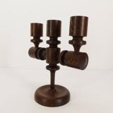 Brutalist candlestick 3 lights 1960