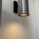 Pair of vintage wall lights, brushed metal, Bur Leucthen Germany 1970