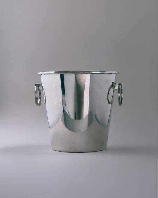 Art Deco silver-plated metal champagne bucket, 1960s