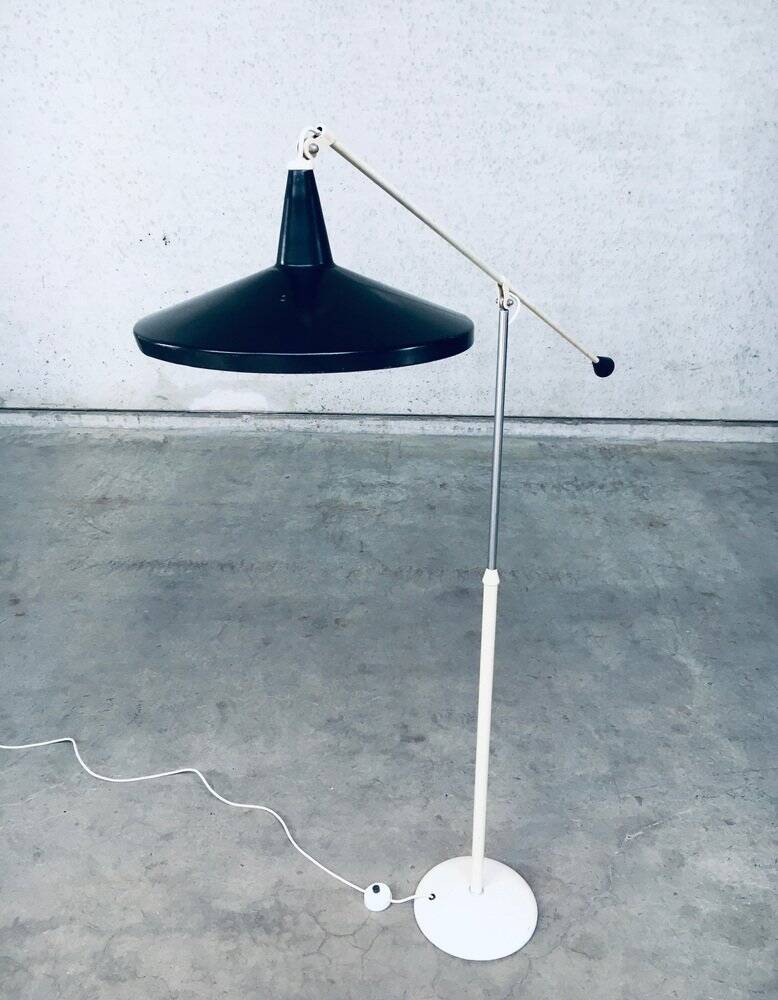 Panama Floor Lamp in Black by Wim Rietveld for Gispen, 1957