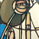 Illustration of a stained glass window by Mackintosh