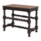 French Wooden Stool with Rattan Top, 1880s