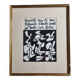 Screenprint after Jean Dubuffet framed under glass 28 cm by 33 cm