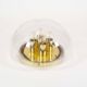 Large clear bubble glass flush mount light by Glashutte Limburg