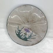 Plat décor au chardon par Daniel Étienne à Vallauris