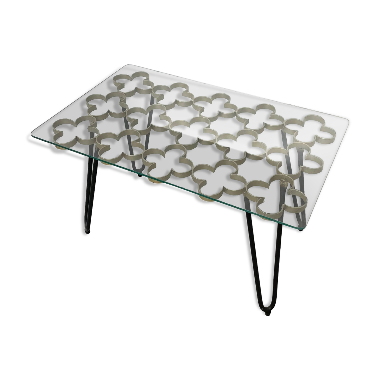 Coffee table 50s golden clover