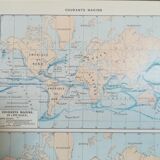 Old map of sea currents from 1928