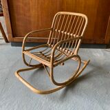 Rocking-chair en rotin enfant