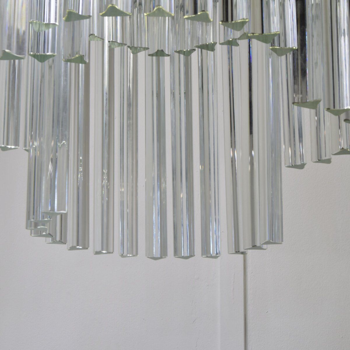 Trilobo pendant lamp in Murano glass by Venini, 1960s.