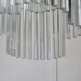 Trilobo pendant lamp in Murano glass by Venini, 1960s.