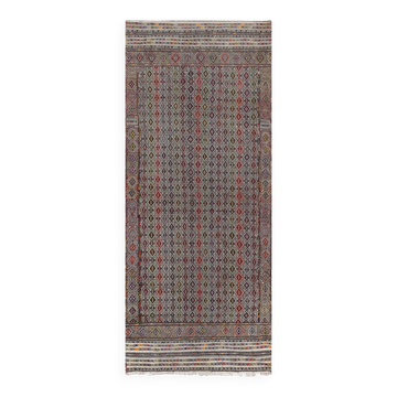 Kilim turc vintage tissé main 141x356 cm