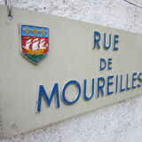 Old plate of street of La Rochelle