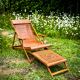 Vintage Japanese bamboo lounge chair & ottoman