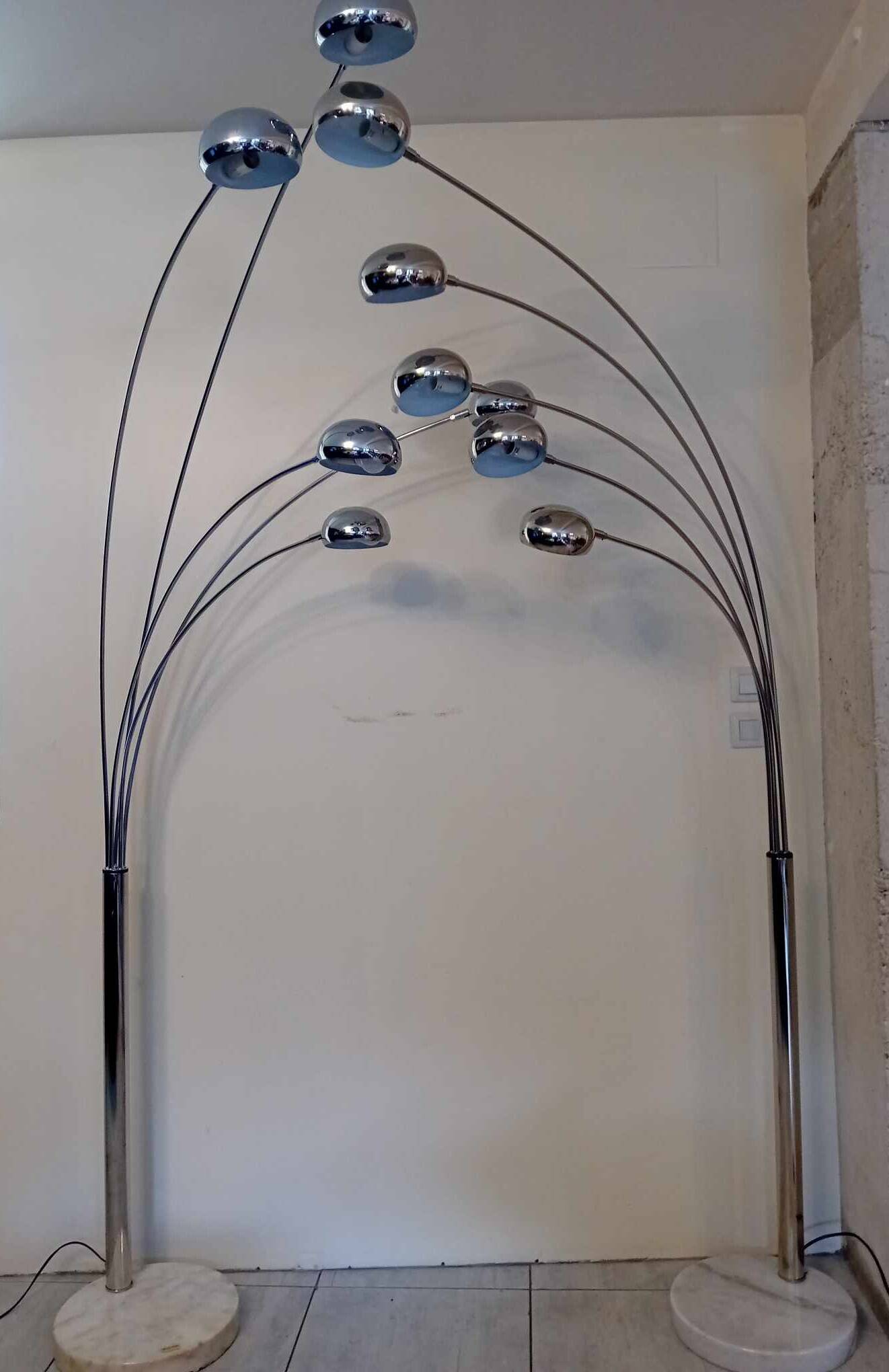 Set of 2 five fingers floor lamps by kare design 70's