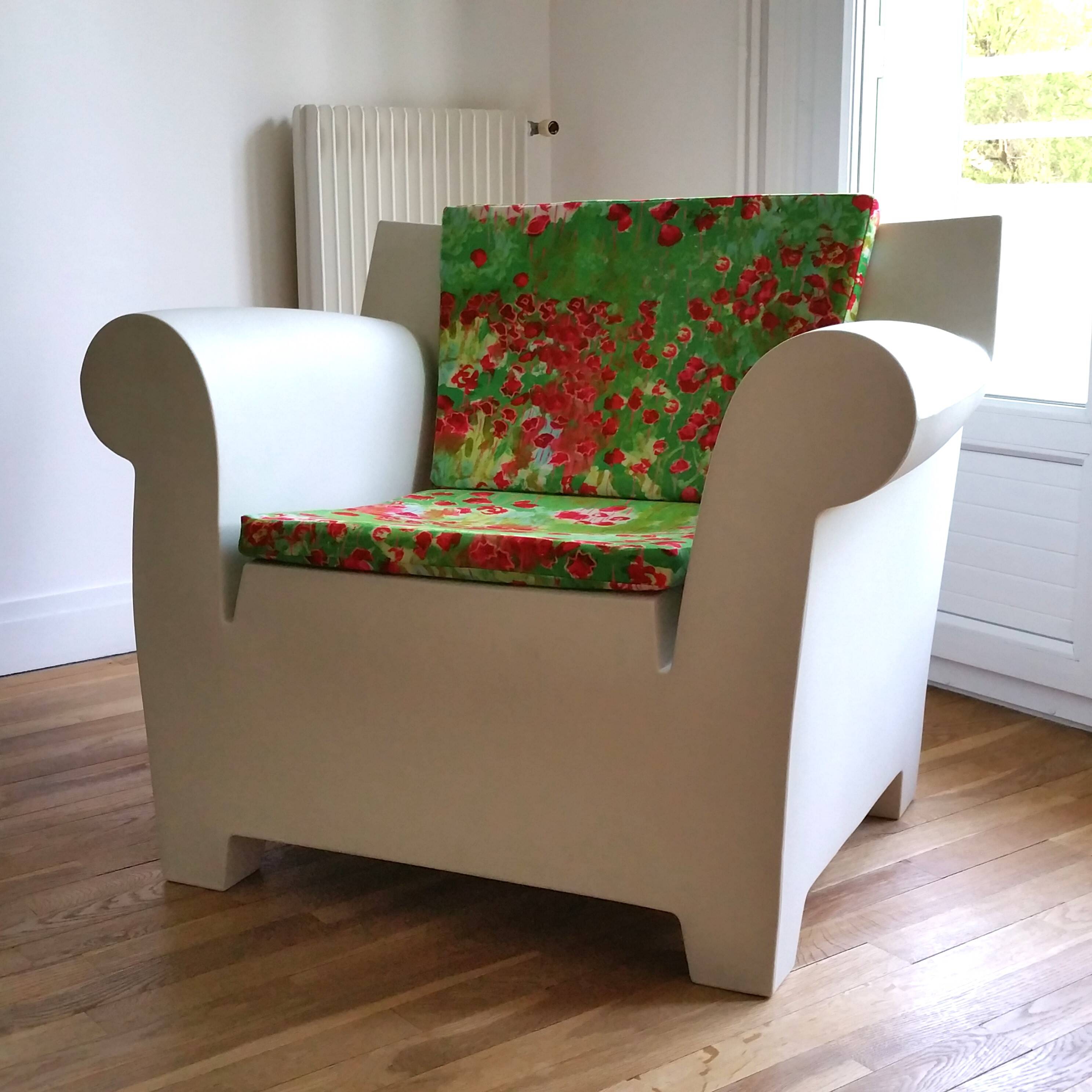 STARCK Bubble armchair "zinc white"